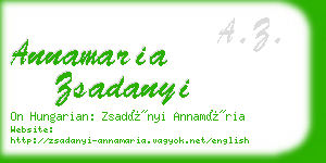 annamaria zsadanyi business card